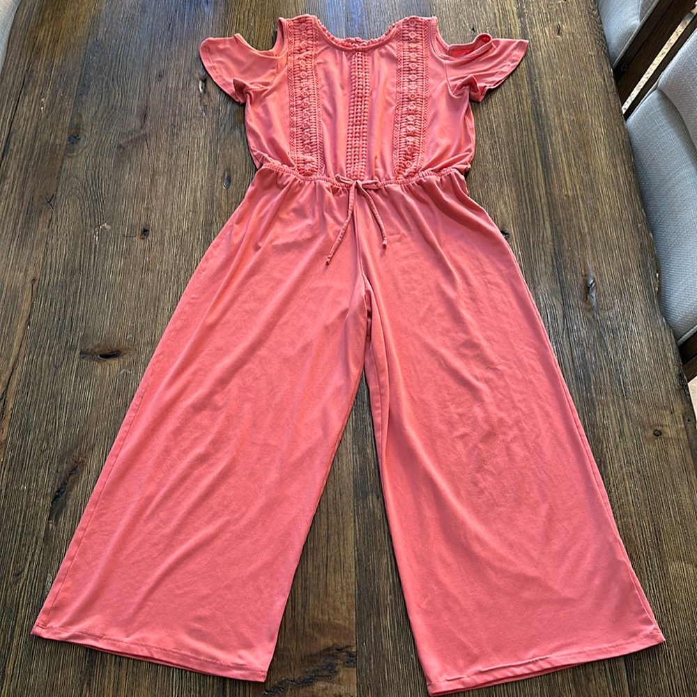 Girls Self Esteem romper, t shirt material with embroidery detail, size L, 12
